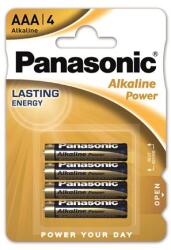 Panasonic Elem, AAA mikro, 4 db, PANASONIC Alkaline power (PEBAAA4)