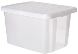 Keter Tárolódoboz, tetővel, 45 l, áttetsző, CURVER Essentials (CSC45E) - irodasziget
