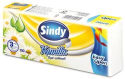  Papír zsebkendő, 3 rétegű, 100 db, Sindy, kamilla (KHHVP006)