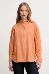 Pepe Jeans len ing CHIPPER női, galléros, narancssárga, relaxed, PL304993 - narancssárga S