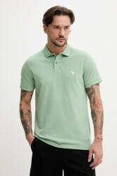 Abercrombie & Fitch poló zöld, férfi, sima, KI124-5182 - zöld XXL