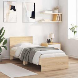 vidaXL sonoma tölgy színű fejtámlás ágykeret matrac nélkül 90 x 200 cm (838626)