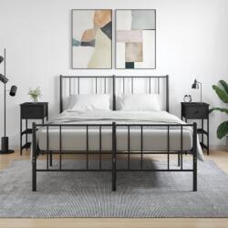 vidaXL 2 db fekete szerelt fa éjjeliszekrény 34x36x70 cm (825974)