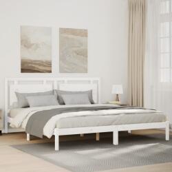 vidaXL fehér tömör fa extra hosszú ágykeret matrac nélkül 200 x 220 cm (3309208)