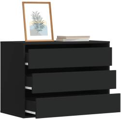 vidaXL fekete szerelt fa fiókos sarokszekrény 80 x 41 x 58 cm (852853)