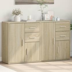 vidaXL 2 db sonoma tölgy színű szerelt fa tálalószekrény 60x31x70 cm (3276562)