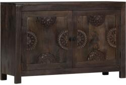 vidaXL faragott tömör mangófa tálalószekrény 110 x 35 x 70 cm (247765)