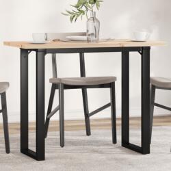 vidaXL tömör fenyőfa és acél étkezőasztal O-vázzal 100x50x75, 5 cm (3282741)