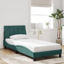vidaXL sötétzöld bársony ágykeret matrac nélkül 80 x 200 cm (3207816)