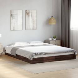 vidaXL barna tölgy színű szerelt fa ágykeret matrac nélkül 160x200 cm (842013)