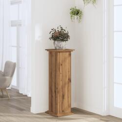 vidaXL kézműves tölgy színű szerelt fa növényállvány 33 x 33 x 100 cm (852986)