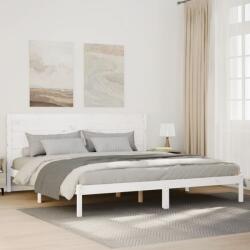 vidaXL fehér tömör fa extra hosszú ágykeret matrac nélkül 200 x 220 cm (3309292)