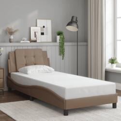 vidaXL cappuccino színű műbőr ágykeret fejtámlával 90x190 cm (3208153)