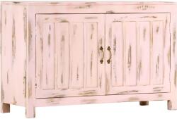 vidaXL világos rózsaszín tömör mangófa tálalószekrény 110 x 35 x 70 cm (247764)