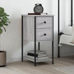 vidaXL szürke sonoma színű szerelt fa éjjeliszekrény 32x42x70 cm (826099)