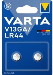 VARTA LR44 gombelem, alkáli mangán, 1, 5V, 125 mAh, 2 db, Varta AG13, V13GA, G13A, 13GA, PX76A, PX675A, 157, L1154