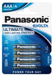 Panasonic Elem, AAA mikro, 4 db, PANASONIC "Evolta (PEEVAAA4) - bestoffice
