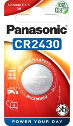 Panasonic CR2430 3V lítium gombelem 1db/csomag (CR2430L-1BP-PAN)