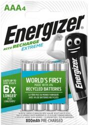 Energizer Tölthető elem, AAA mikro, 4x800 mAh, előtöltött, ENERGIZER "Extreme (EAKU11) - kecskemetirodaszer