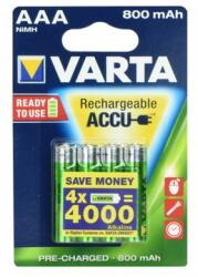 VARTA Újratölthető elem R3 800 mAh használatra kész