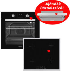 HOMEFORT HOMEFORT HSB64DGB Beépíthető Sütő + HOMEFORT HFBI64T2B indukciós főzőlap + ajándék HOMEFORT HPK611X Beépíthető Kihúzható páraelszívó (HSB64DGB) - onlinemarkaboltok