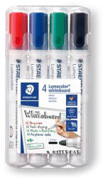STAEDTLER Táblamarker készlet, 2 mm, kúpos, STAEDTLER "Lumocolor® 351", 4 különböző szín (TS351WP4) (TS351WP4)