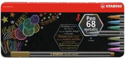 STABILO Pen 68 metallic fémdobozos 8db-os vegyes színű filctoll készlet (6808/8-32)