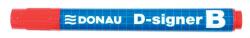 DONAU Táblamarker, 2-4 mm, kúpos, DONAU "D-signer B", piros (D7372P) - irodaoutlet