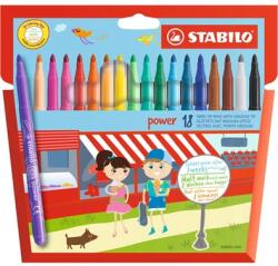 STABILO power 18db-os vegyes színű vastag filctoll készlet (280/18-01)