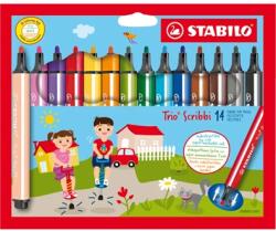 STABILO Trio Scribbi 14db-os vegyes színű filctoll készlet (368/14-01)