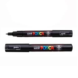 uni Dekormarker 0, 7-1mm, Uni Posca PC-1M fekete (2UPC1MF) - best-toner