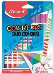 Maped DUO Color kétszínű filctoll készlet 10 db-os- Color Peps (IMA847010)