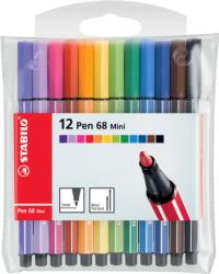 STABILO Pen 68 Wallet Rostirón Készlet - 12 db, Vegyes (668/12)