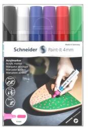 Schneider Paint-It 320 Dekormarker Készlet - Akril, 4 mm, 6 Különböző Szín (120295)