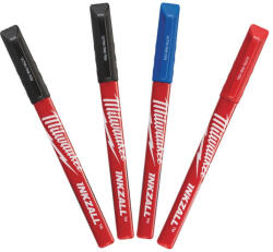 Milwaukee Inkzall 0, 6mm hegyű filctoll készlet színes 4db/cs (48223165) - megatool