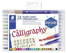STAEDTLER Kalligrafikus marker készlet, 2, 0/3, 5 mm, kétvégű, STAEDTLER "3005", 24 szín (TS3005TB24) - fiorex