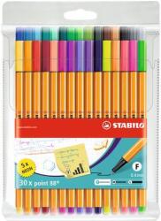 STABILO Point 88 Tűfilc Készlet - 0, 4 mm, 25+5 Különböző Szín (8830-1)