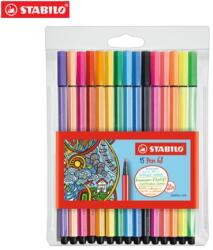 STABILO Száljelölők STABILO Pen 68, 10 + 5 db-os neon készlet