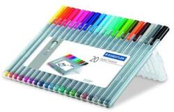 STAEDTLER Tűfilc készlet, 0, 3 mm, STAEDTLER "Triplus 334", 20 különböző szín (ts334sb20) - irodaszer