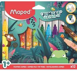 Maped vastag filctoll 12 db-os készlet - Jungle Fever (IMA846900)
