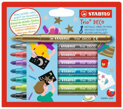STABILO Filctoll STABILO Trio Deco 8 darabos készlet (377/8) - papir-bolt