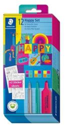 STAEDTLER Írószer készlet, ajándék matricákkal, STAEDTLER® Happy set 61 SC1 (61 SC1 HA) - wondex