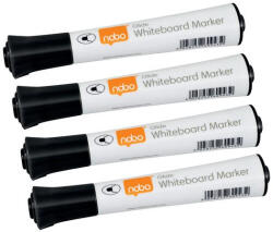 Nobo Táblamarker, kúpos hegyű, 2 mm, 10 db, NOBO "Glide", fekete (VN5264) (VN5264)