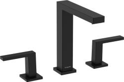 Hansgrohe Tecturis E, 3-lyukú mosdócsaptelep 150 EcoSmart+ Push-Open hulladékkészlettel, fekete matt, HAN-73030670 (HAN-73030670)