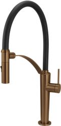 Deante ? Baterie bucătărie CORDA, cu pipă flexibilă și 2 funcții, finisaj bronz periat - Cod BRC_C72M (BRC_C72M)