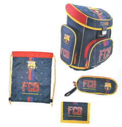 FC Barcelona Anatómiai Iskolatáska 4 Az 1-Ben Szett - 31x16x38 cm, Mintás
