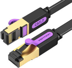 Vention Flat hálózati kábel UTP CAT7 Vention ICABN RJ45 Ethernet 10Gbps 15m fekete