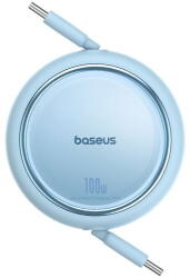 Baseus BRA013903 Baseus Free2Draw Mini Visszahúzható Töltőkábel Type-C - Type-C 100W 1m Galaxy Kék P10364500311-00 (BRA013903)