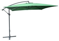 ROJAPLAST 8080 függő napernyő, hajtókarral - zöld - 270 x 270 cm - vízálló