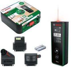 Bosch Telemetru laser Bosch Zamo de generatia a 4-a cu 3 adaptoare (masurare simpla si precisa pana la 25 m, baterii reincarcabile prin USB-C, cu interfata adaptor, intr-o cutie) (603672901)